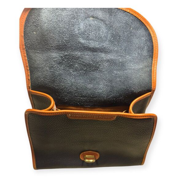 Dooney and Bourke Essex Crossbody Vintage Leather Navy Bag All Weather Leather - Picture 5 of 7